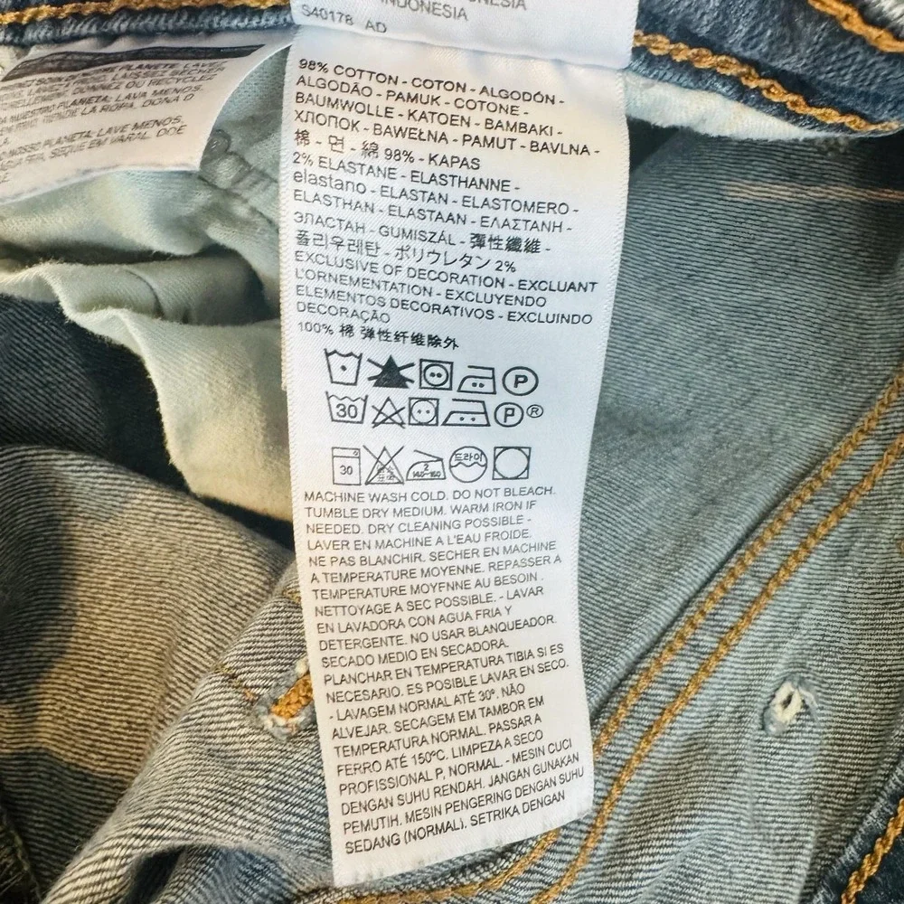 Levis 541 Jeans Mens 40x28 Blue Denim Medium Wash Athletic Fit Tapered Stretch